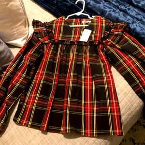 New Girl plaid dress shirt size XL